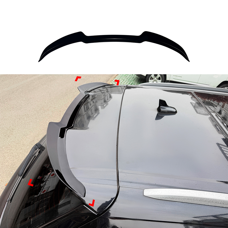 Becquet de toit (Spoiler Cap) sur mesure pour Audi Q7 (4M) 2015-2019 & FL 2019 incl. S-Line (ABS Noir Luisant)