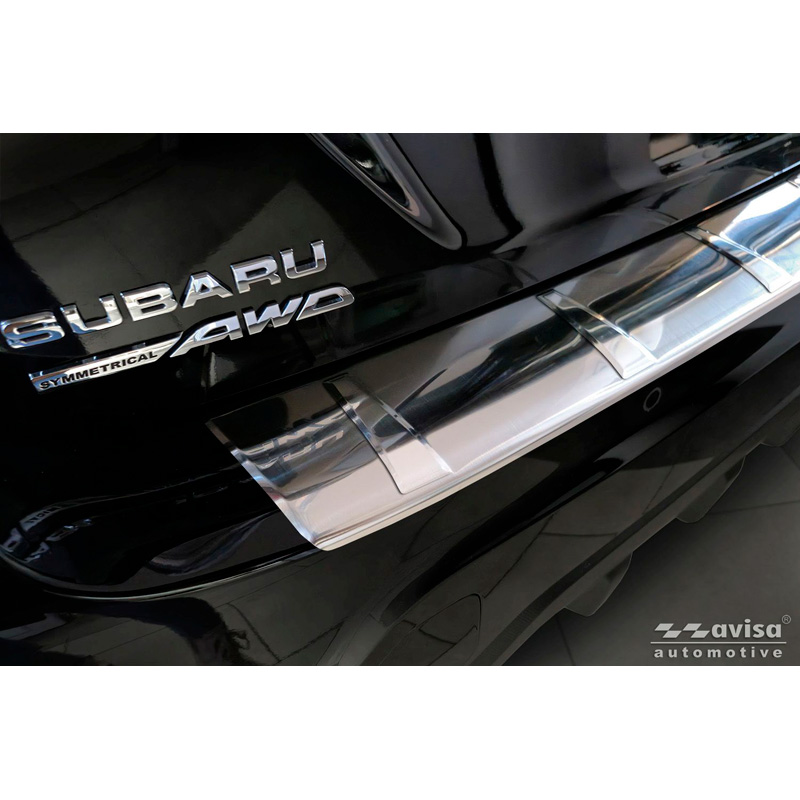 Avisa Protection de seuil arrière inox sur mesure pour Subaru Crosstrek III 2023- 'Ribs'