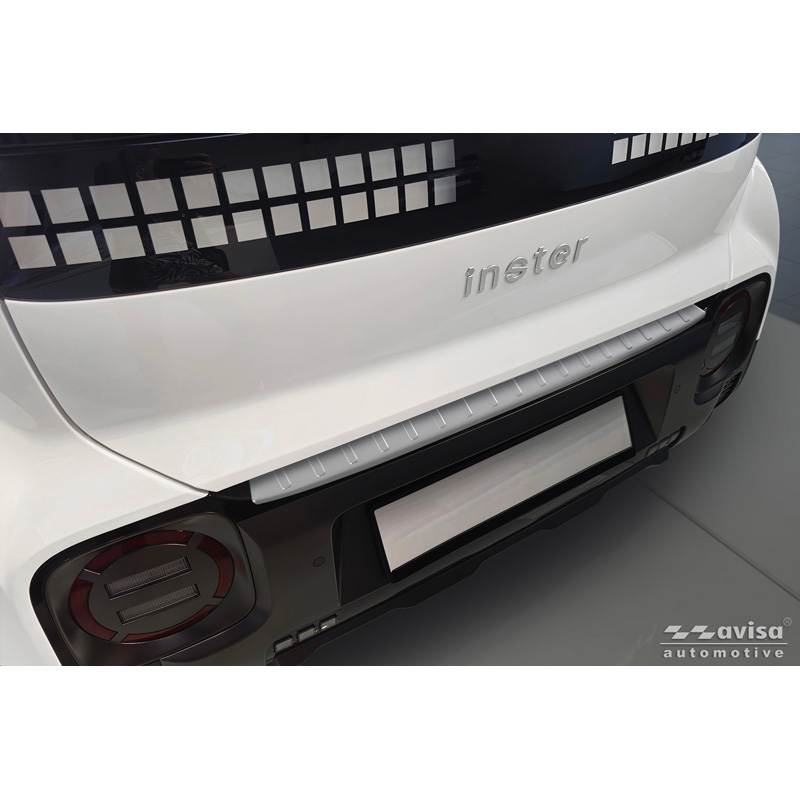 Avisa Protection de Seuil de Coffre Acier Inox sur mesure pour Hyundai Inster 2024- - Argent Mat