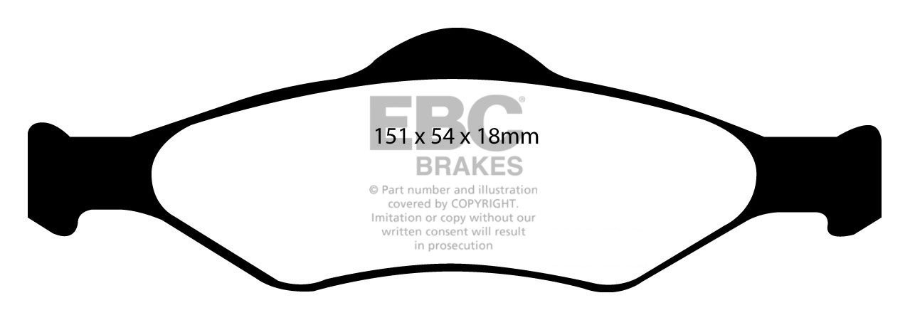 EBC Brakes FORD Fiesta 1.8 TD 2000-2002 Remblokken voorzijde
