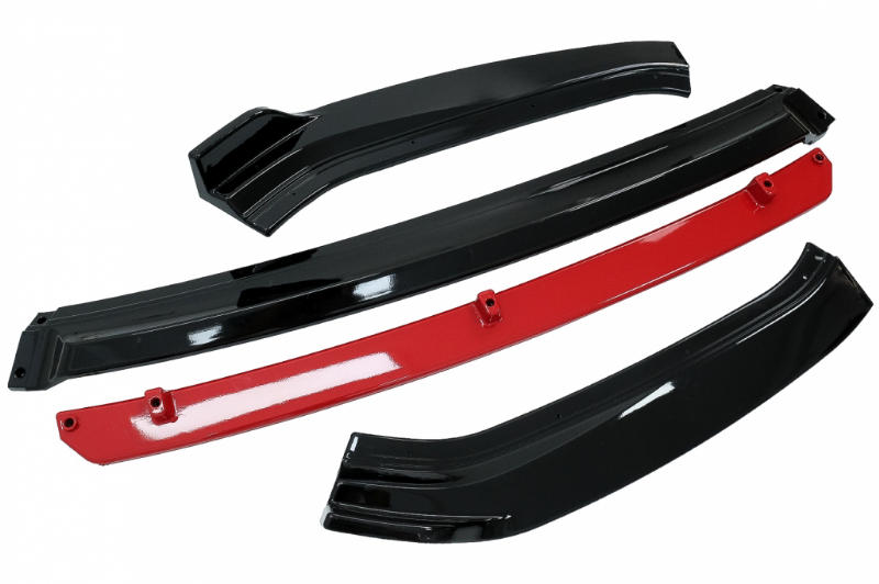 Voorspoiler VW Golf 7.5 Facelift (2017-2020) Piano Zwart/Rood