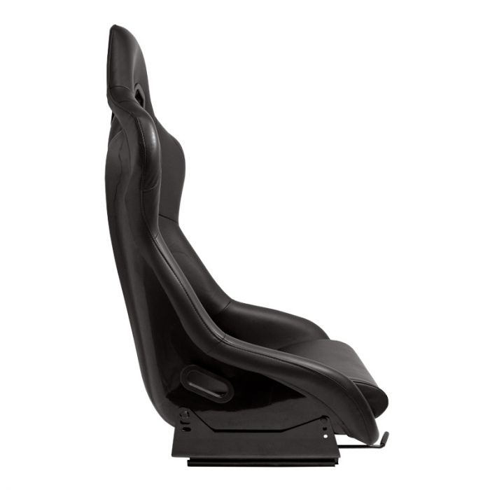 Siège baquet 'RR' - Simili Cuir Noir - Dossier fixe en polyester - incl. glissières