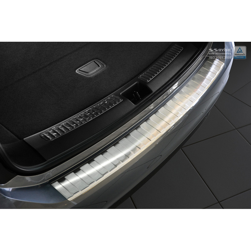 Protection de seuil arrière inox sur mesure pour Opel Insignia B Sportstourer 2017- & FL 2020- 'Ribs'