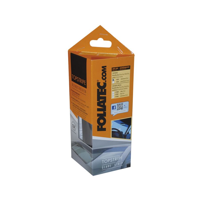 Foliatec Topstripe bande pare-soleil noir 15x152cm