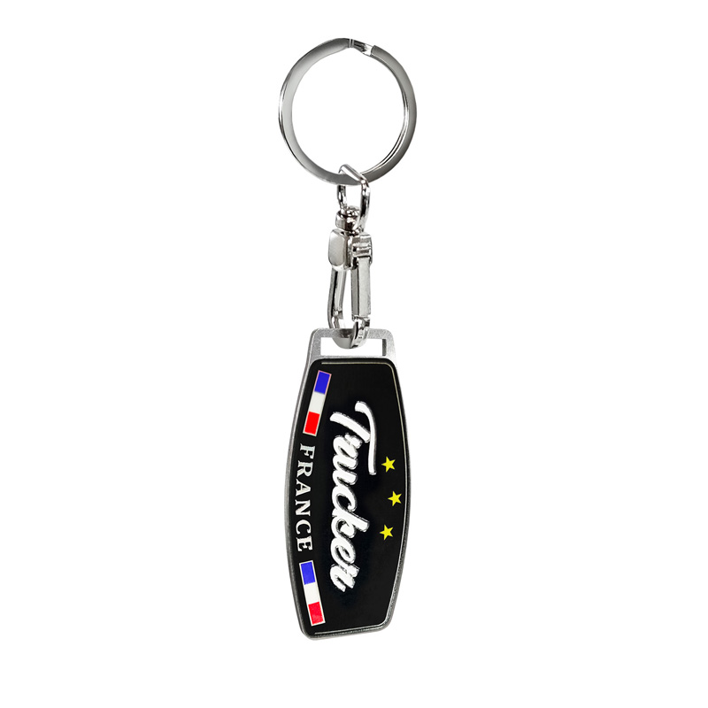 Porte-clés en acier inoxydable - Trucker/France