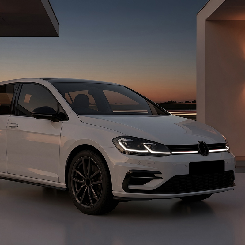 Grill en Optique-R avec Bande-LED sur mesure pour Volkswagen Golf VII (7.5) HB/Variant Facelift 2017-2020