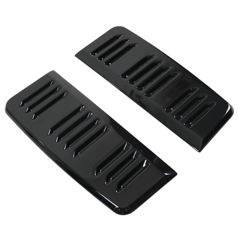 Oneway Jeu de prises d'air (latérales) sur mesure pour Volkswagen Transporter T5.1/T6/T6.1 2010-2022 (Chassis longue) - Version 2 - Noir brillant