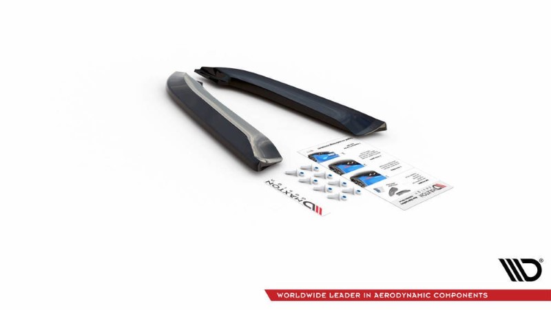 Achterzij Spoilers Audi RS4 Sedan B7 V.1 Glanzend Zwart