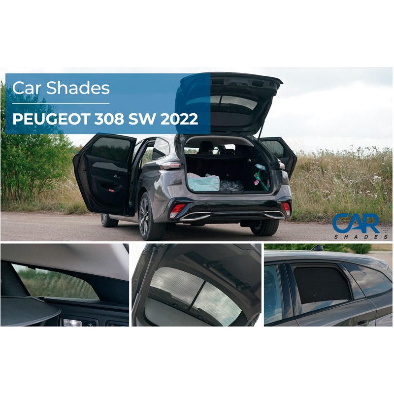 Set de Car Shades sur mesure pour Peugeot 308 III SW 2021- (6-pièces)