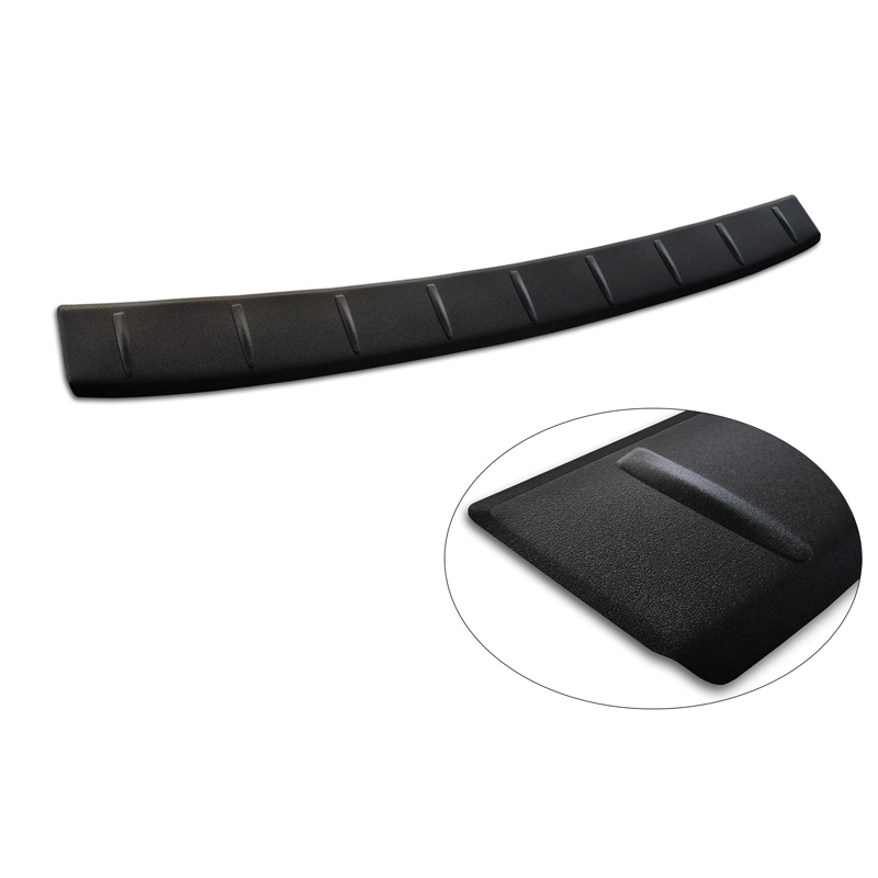 Protection de seuil arrière inox noir mat sur mesure pour Volkswagen ID.7 2023- 'Ribs'
