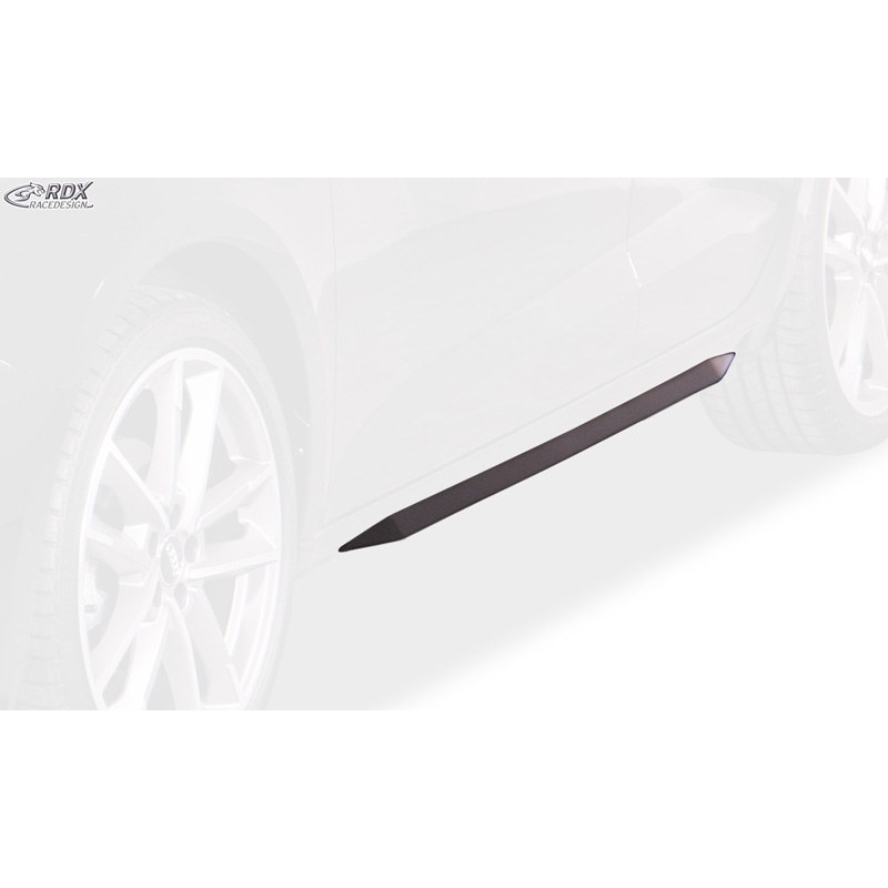 Jupes latérales 'Slim' sur mesure pour Audi A1 (GB) 2018- (ABS noir luisant)