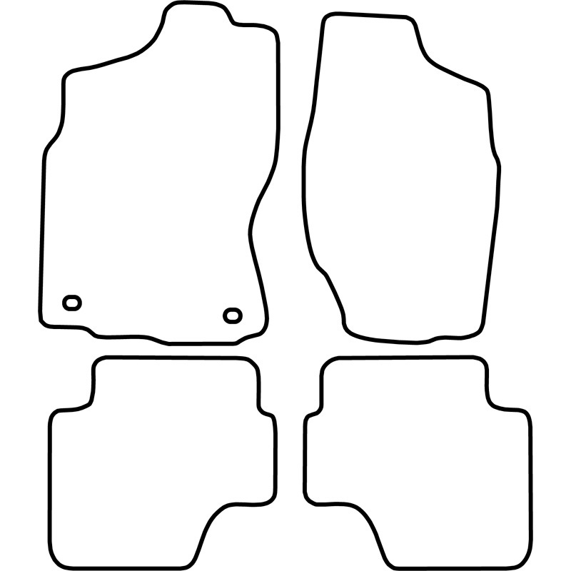 Set de tapis de sol en velours sur mesure pour Nissan Terrano II 2002-