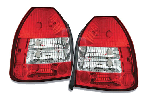 Feux arriere Honda Civic 96-01 3 door rouges/blanc