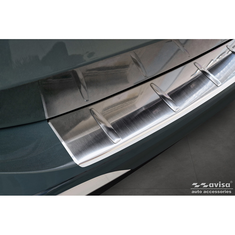 Protection de seuil arrière inox sur mesure pour Volkswagen Tiguan (CT1) 2024- 'Ribs'