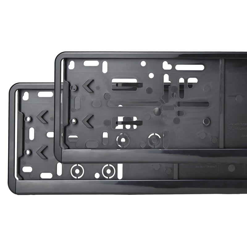 Alti Giri Set de Portes-plaque synthétique 52,7x12,8cm - Type Autodromo - Noir - 2 pièces