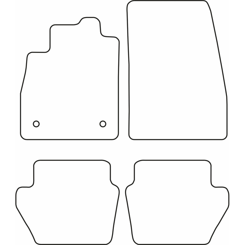 Set de tapis de sol en velours sur mesure pour Ford Puma 2019-