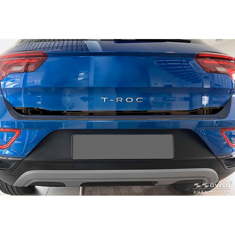 Avisa Moulure de hayon en Inox Noir Chrome sur mesure pour Volkswagen T-Roc 2017-2022 & Facelift 2022-2025 (incl. Cabrio)