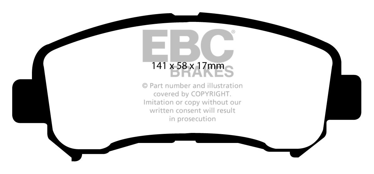 EBC Brakes NISSAN Qashqai +2 2.0 2008-.. Remblokken voorzijde