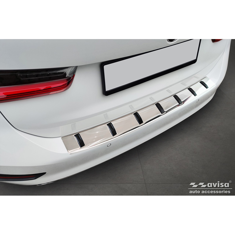 Protection de seuil arrière inox sur mesure pour BMW Serie 3 (G21) Touring 2019-2022 'STRONG EDITION'