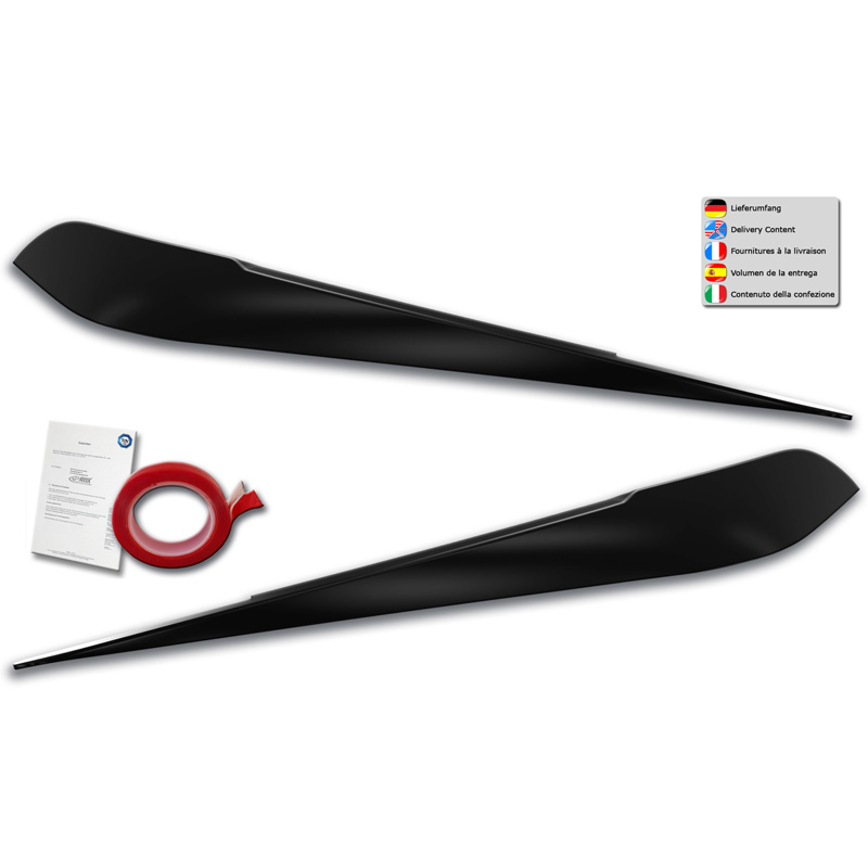 Spoilers de phares sur mesure pour BMW Série 1 F20/F21 3/5 portes 2010-2015 (uniquement halogène) (ABS)