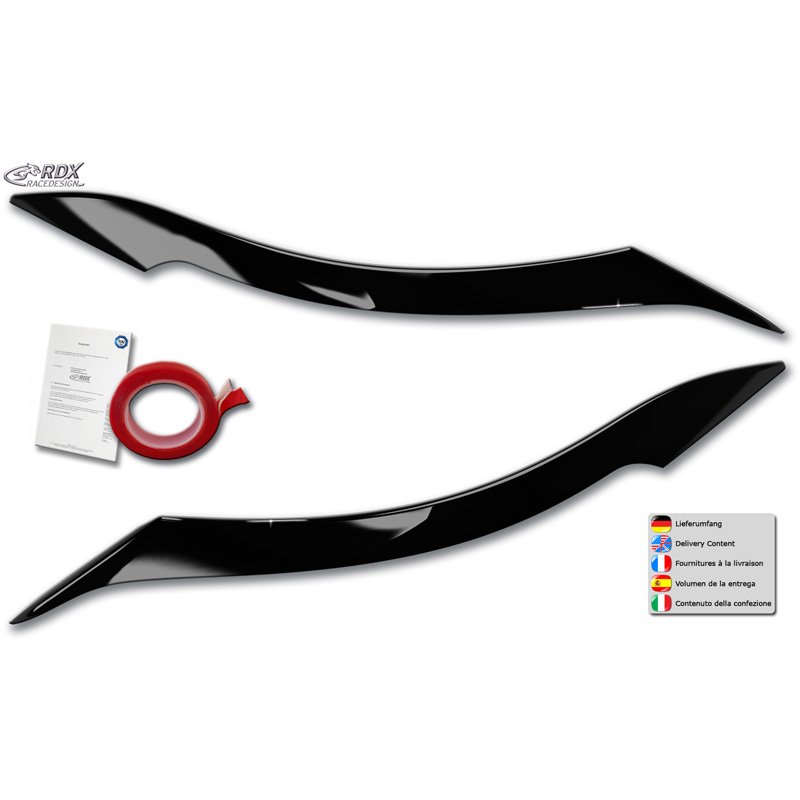 RDX Spoilers de phares sur mesure pour BMW Z4 (E89) 2009-2016 (ABS Noir Brillant)