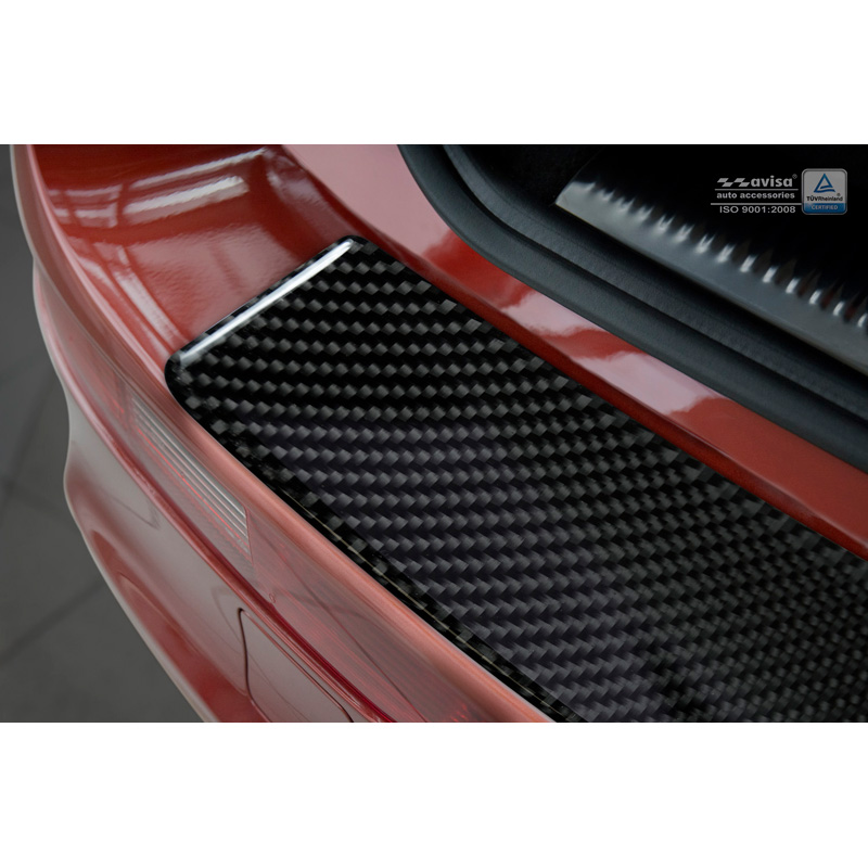Protection de seuil arrière carboné sur mesure pour Audi Q5 2008-2016 Carboné noir