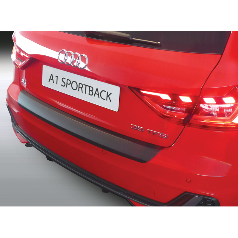 Protection de seuil arrière (ABS) sur mesure pour Audi A1 (GB) Sportback S-Line 2018- Noir