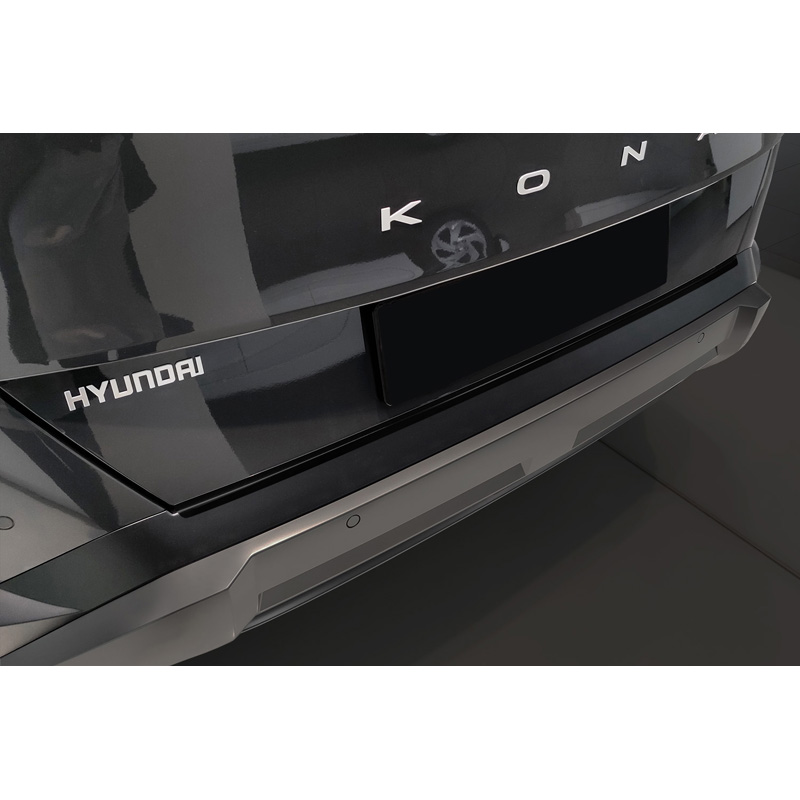 Protection de seuil arrière inox noir sur mesure pour Hyundai Kona II (SX2) excl. N-Line 2023-