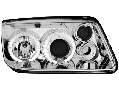 Phares VW Bora Angel Eyes chrome