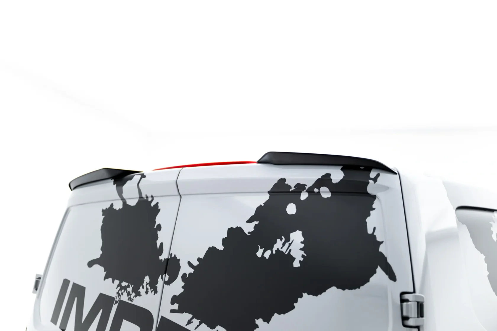 Becquet de toit sur mesure pour Ford Transit Custom (V710) 2023- & Volkswagen Transporter T7 2024- (avec 2 portes arrières) (PU)