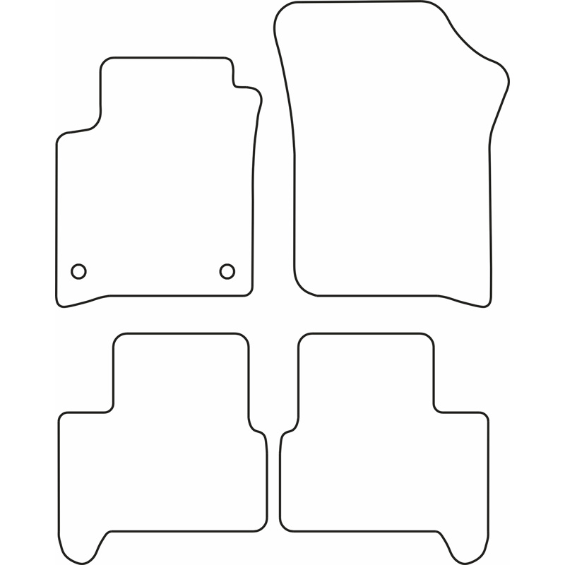 Set de tapis de sol en velours sur mesure pour Volkswagen e-Up / Skoda e-Citigo / Seat e-Mii 2019-