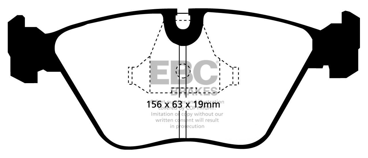 EBC Brakes BMW Z3 3.2 M 98-2003 Remblokken voorzijde redstuff