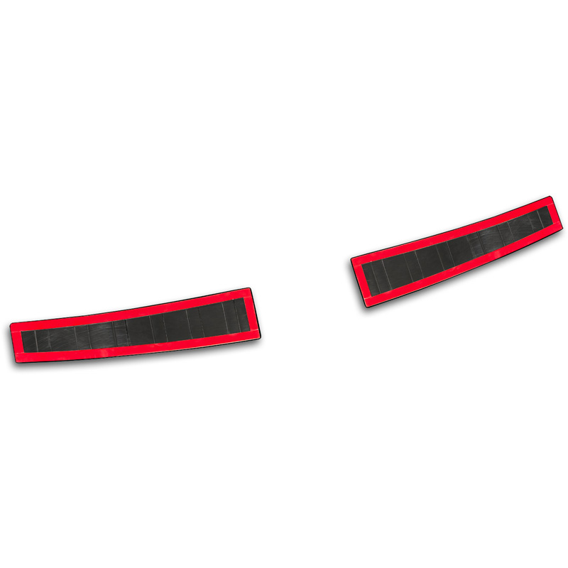 Avisa Protection de seuil arrière d'intérieur inox noir sur mesure pour Mitsubishi Outlander IV Facelift 2025- 'Ribs'