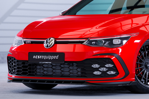 Voorspoiler Volkswagen Golf 8 GTI GTD GTE R-Line CSR Glans Zwart