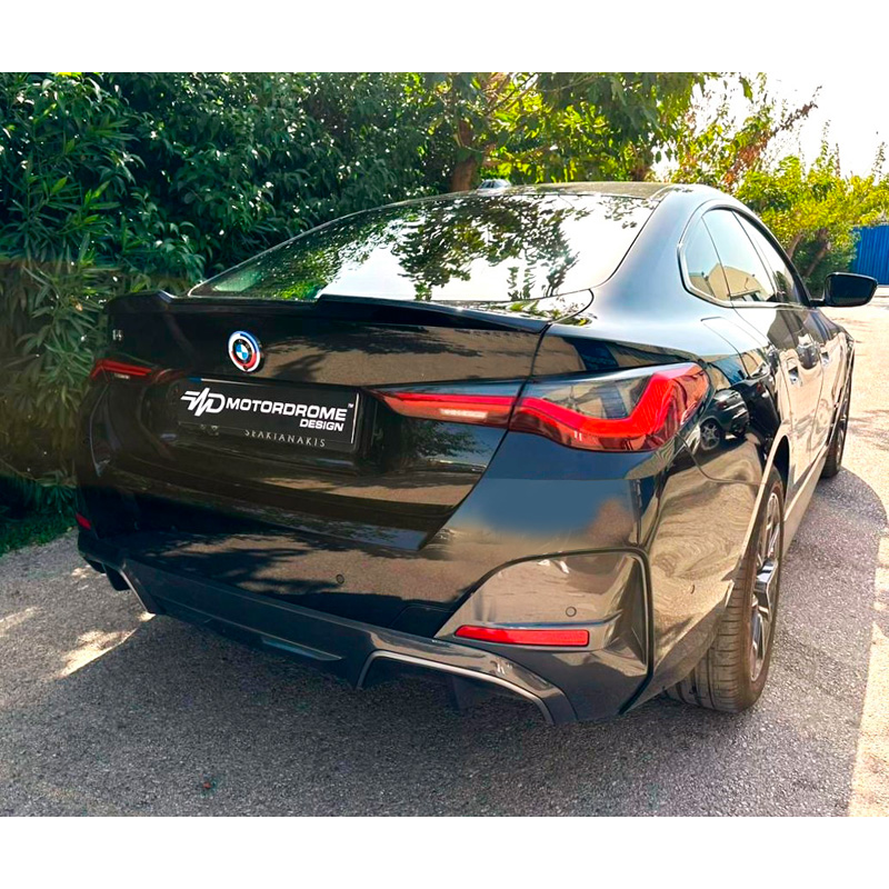 Lèvre spoiler arrière sur mesure pour BMW i4 G26 Sedan 2021- (PU)