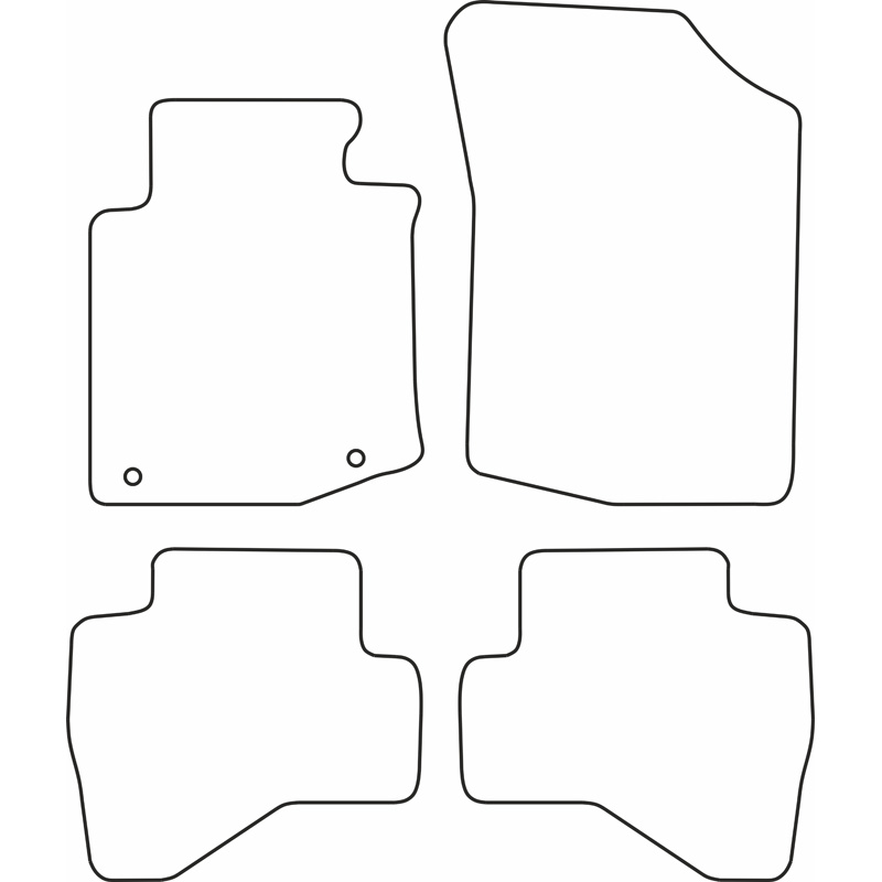 Set de tapis de sol en velours sur mesure pour Peugeot 107 2010-