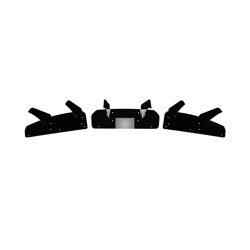 Lames de pare-chocs arrière (diffuseur) sur mesure pour Tesla Model Y 2019- (ABS Noir luisant)