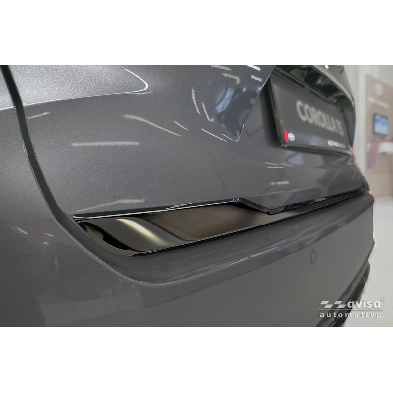 Avisa Moulure de hayon en Inox Noir Chrome sur mesure pour Toyota Corolla Touring Sports (E21) 2019-