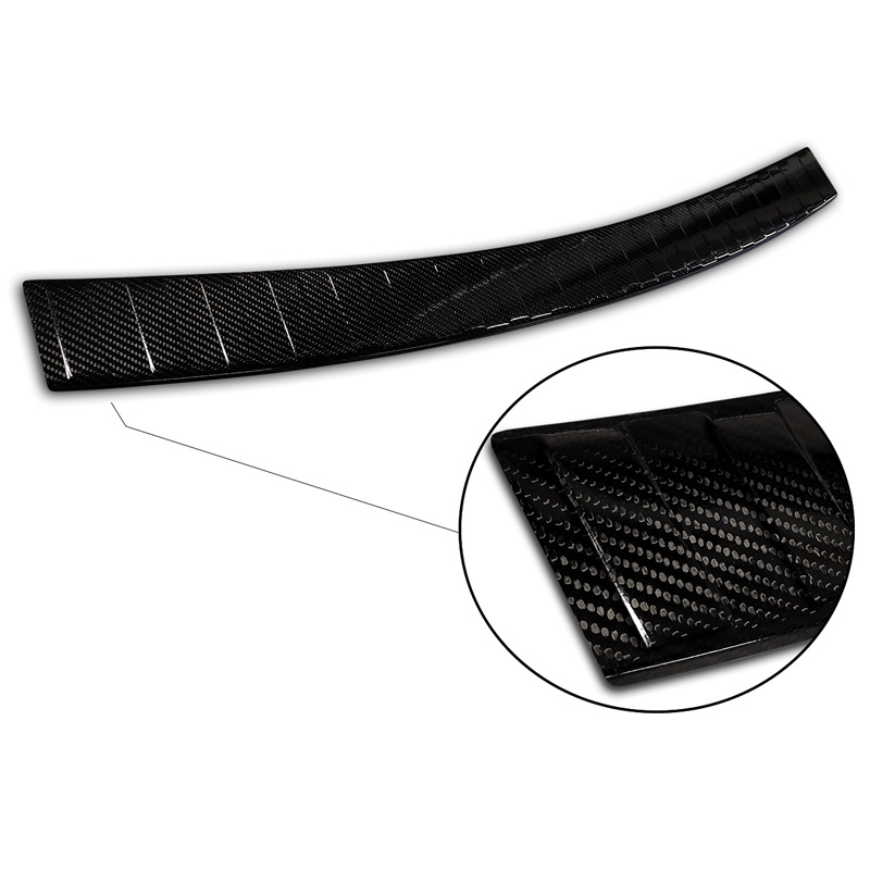 Protection de seuil arrière carboné 3D sur mesure pour Seat Alhambra 2010- 'Ribs'