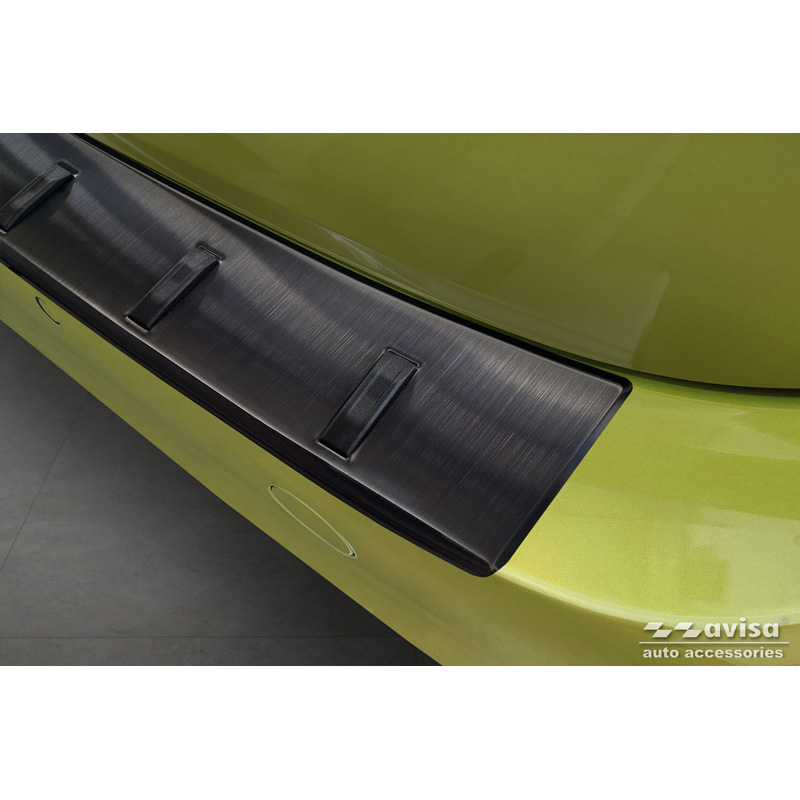 Protection de seuil arrière inox noir sur mesure pour Volkswagen ID.Buzz + Cargo 2022- 'STRONG EDITION'