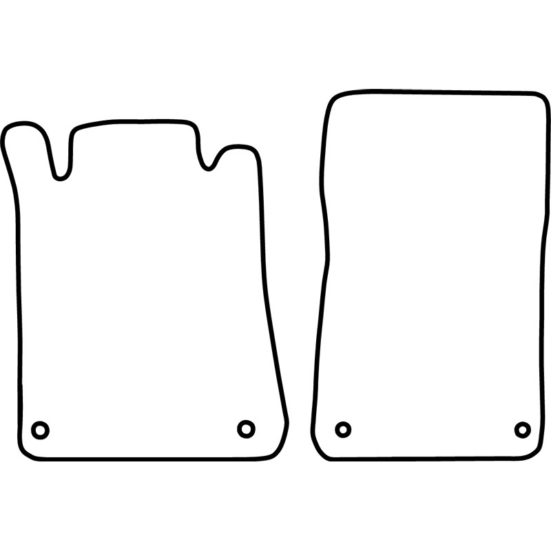Set de tapis de sol en velours sur mesure pour Mercedes SLK 2005- (2-pièces)