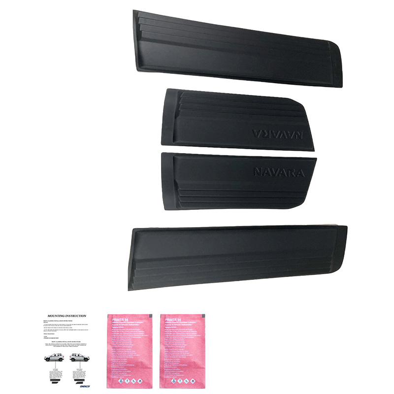 Jeu de baguettes de porte sur mesure pour Nissan Navara NP300 (D23) 2014-2021 - Noir mat