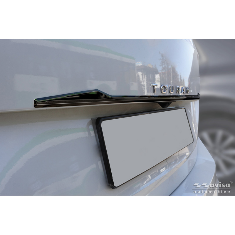 Avisa Moulure de hayon en Inox Noir Chrome sur mesure pour Volkswagen Touran (5T1) R-Line 2015-