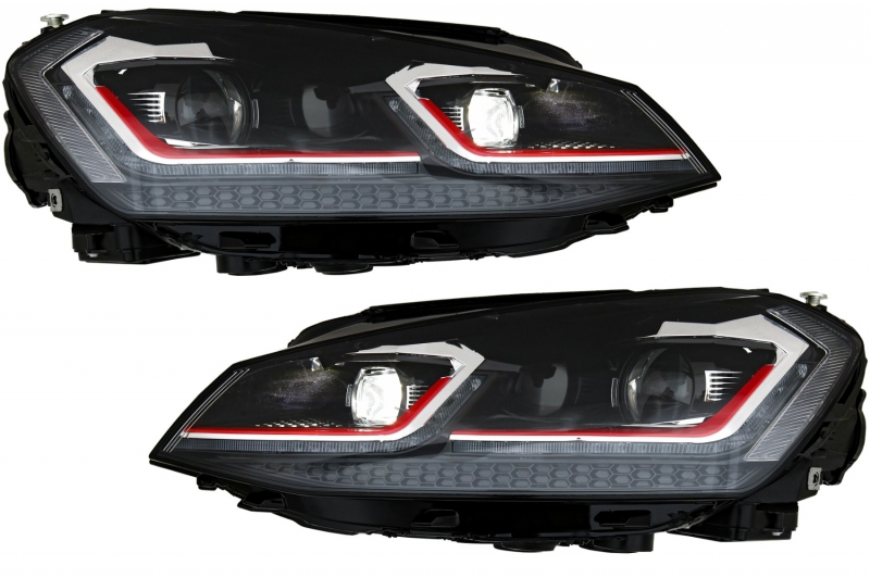 Koplampen passend voor VW Golf VII GTI led dagrijverlichting 7.5 Facelift Look