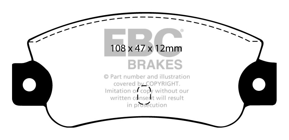 EBC Brakes FIAT Argenta 2.4 D 83-84 Remblokken achterzijde