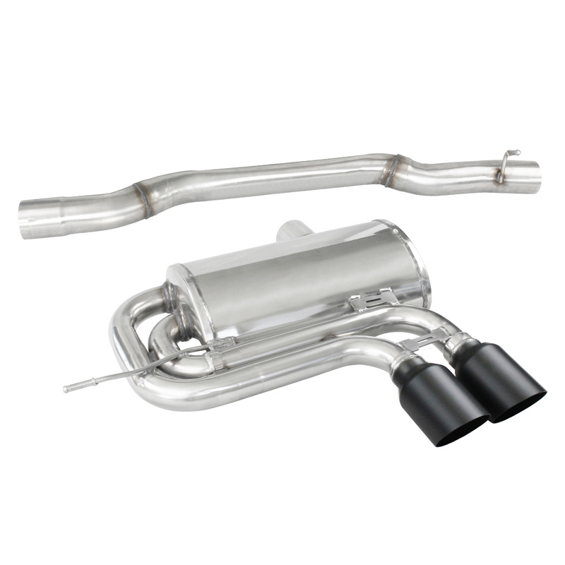 100% Inox Échappement Sport sur mesure pour ini F55/F56 2.0 Cooper S/JCW (192/231cv) 2019- (Avec OPF/GPF) 2x90mm Ceramic Black Edition