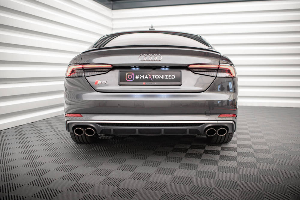 Achter Aanzet Audi S5 A5 F5 Coupe / Sportback Glanzend Zwart