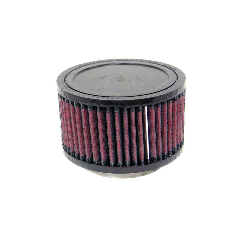 K&N Filtre à Air Universel Cylindrique 76mm raccordement, 127mm diamètre, 76mm hauteur (RU-2420)