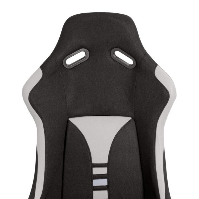 Siège baquet 'RT' - Noir/Gris - Dossier fixe en polyester - incl. glissières