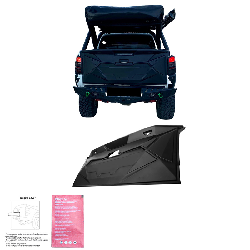Protecteur de hayon sur mesure pour Mitsubishi L200 Triton 5/6 2015- - Noir mat